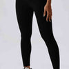 Wide Waistband Slim Fit Back Pocket Sports Leggings