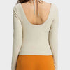 Halter Neck Long Sleeve Sporty Top
