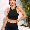 Cropped Round Neck Sports Tank Top