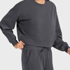 Round Neck Drop Shoulder Sports Top