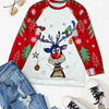 Plus Size Christmas Theme Raglan Sleeve T-Shirt