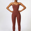 Open Back Spaghetti Strap Sports Jumpsuit