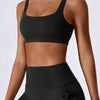 Square Neck Cropped Sports Tank Top
