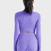Ruched Cropped Long Sleeve Sports Top