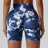 Tie Dye Wide Waistband Slim Fit Sports Shorts