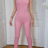 Spaghetti Strap Scoop Neck Sports Jumpsuit