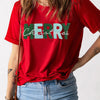 MERRY CHRISTMAS Round Neck Short Sleeve T-Shirt